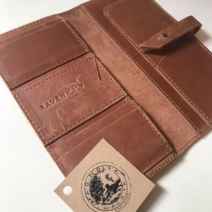 Magnolia passport wallet brown leather gorgeous!
